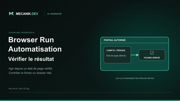 Automatisation Cloudflare Browser Run : parcours IA fiables