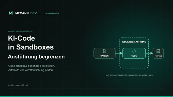 Cloudflare Sandbox KI-Codeausführung: Grenzen und Kontrollen